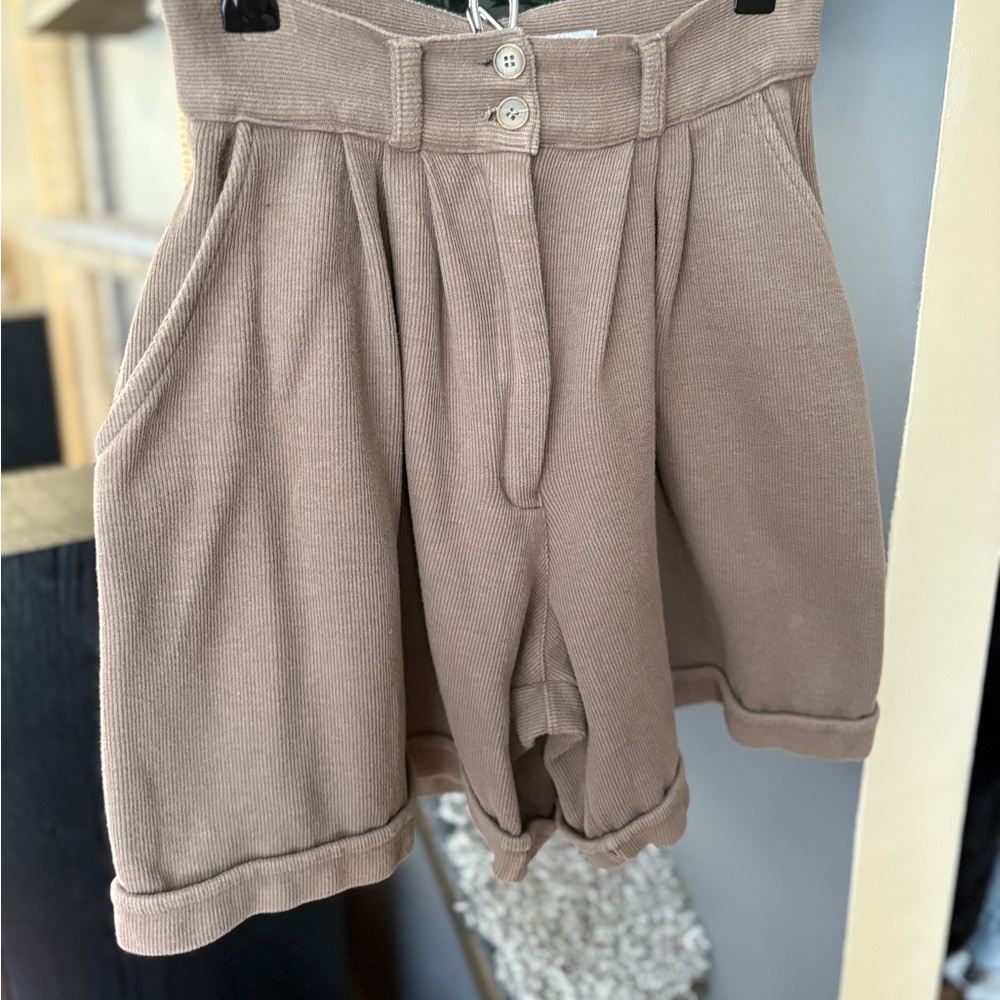 Vintage High-Waisted Corduroy Shorts
